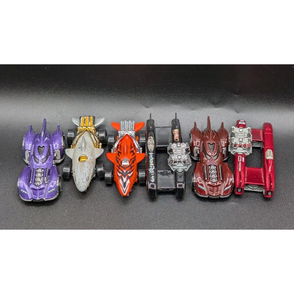 1990s & 2000s Hot Wheels Die-cast Lot Of 6 (Batmobile Sharkruiser Double Vision)